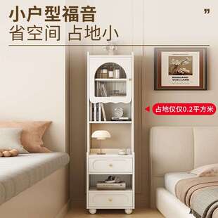 实木床头柜款 床边墙储高物柜带床书QUI架靠小型家用卧室头收纳置