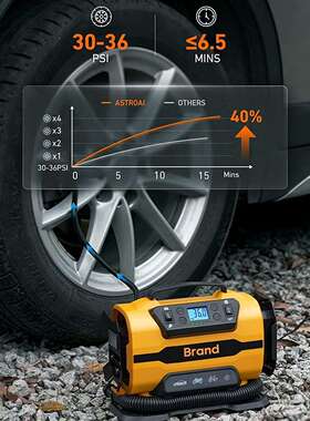 AC/D车充3气泵交流11汽0-20V打气泵直流75212V双电源气泵车载充气