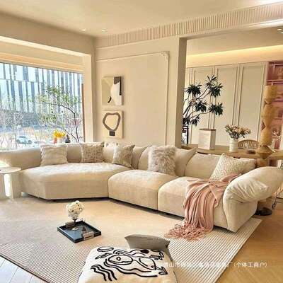 师花瓣沙发组合异弧形免洗网红转意角式简极大户型设AL7959计沙发
