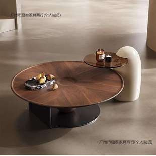 奢中轻古厅风茶几极简圆飞碟茶几小户型现代形NHX客茶几设计师意