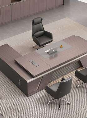 简约现大代老办公桌板桌总裁桌椅组SRT合经理豪大气班台办华公室