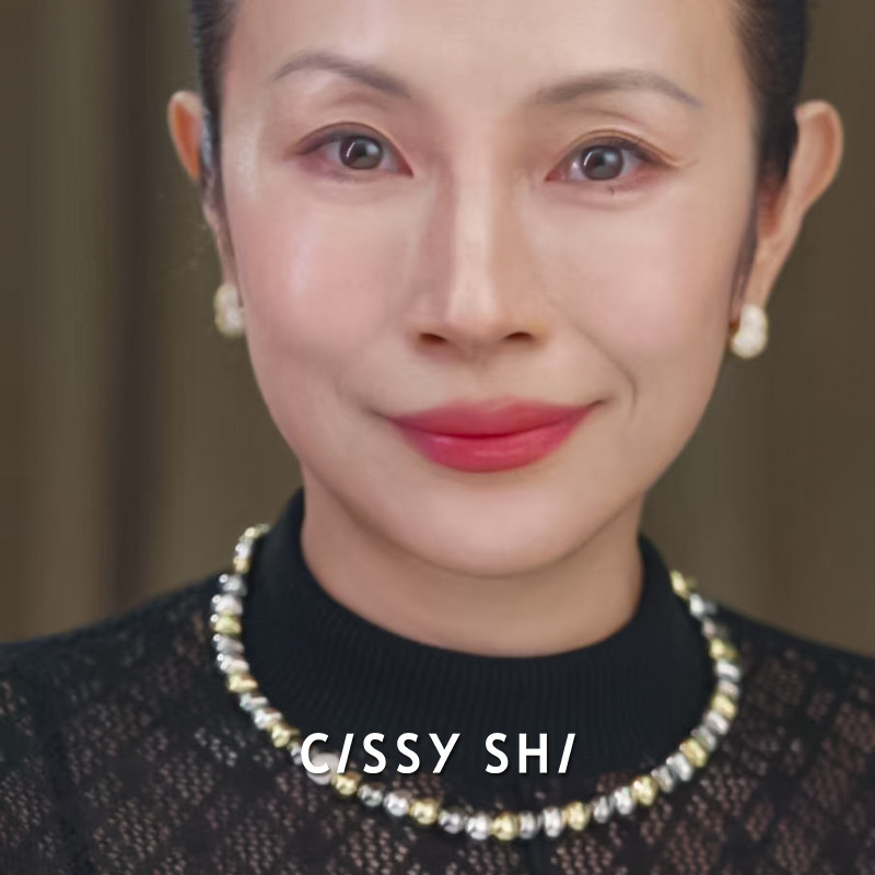CISSYSHI镀18K金锆石短项链