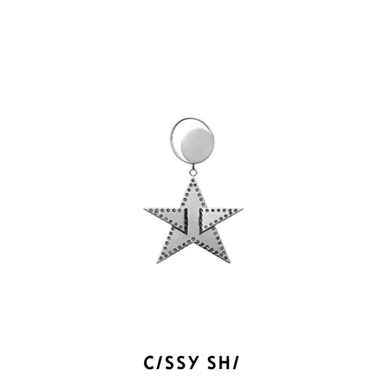 【微瑕】CISSY SHI葛林达系列星星耳夹铁皮人耳夹镀18k金铂金耳钉