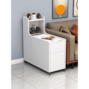 岩板纳沙几发边侧边柜客厅家用简BFG约茶台桌收储物可动夹移缝茶