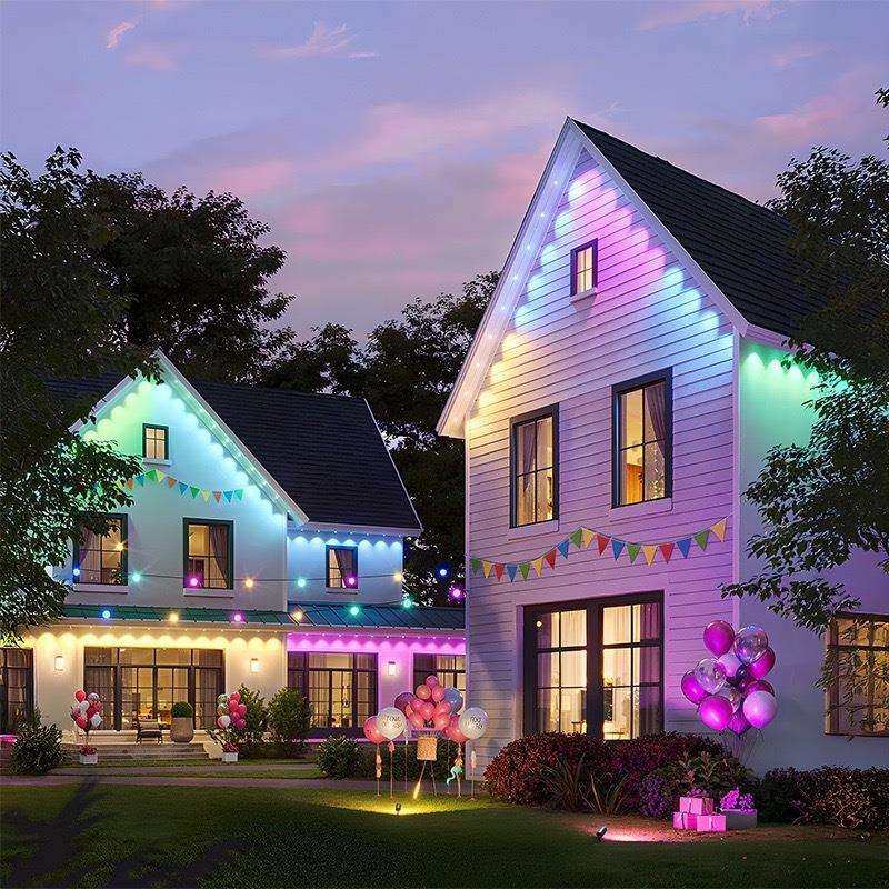 跨境智能PP防庭水FC屋檐灯GB幻彩装饰氛围灯室R内院A灯圣诞led灯,电子/电工,接线端子,淘宝优惠券,粉丝福利购,淘宝优惠卷