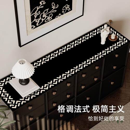 桌垫餐边F5M779MT柜桌防垫布免洗防油水法式简电约茶几视柜桌面保