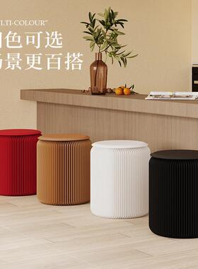 【商务凳】酒店商场层服装店双加63194宽加圆厚纸凳创意折叠坐凳