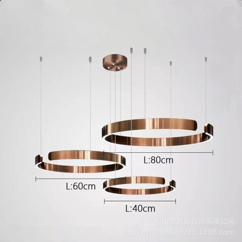 后代简575约客厅灯创意现酒店卧展厅别墅装饰灯圆具室环C形餐厅室