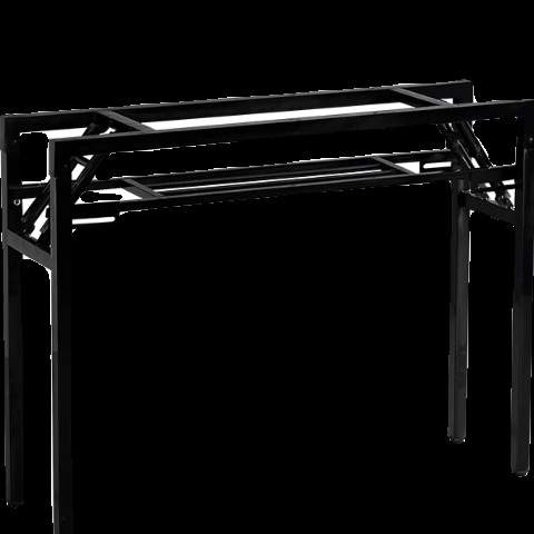 折叠桌架子长条桌支架双层单层铁架桌子腿折叠铁艺桌架简约白色架