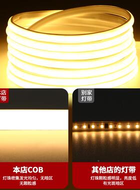 CO灯带自粘led客灯32741条220v防水亮线形超灯槽家用厅吊顶户外软