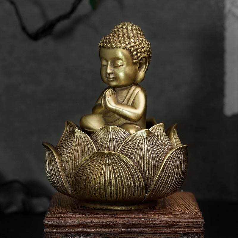 全铜大日来车台载装饰品中控145摆件车内可爱保H汽y如7