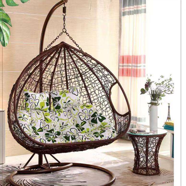 吊吊椅家用室内秋千藤椅摇阳摇椅台吊床吊外兰户单双SQB人网篮红