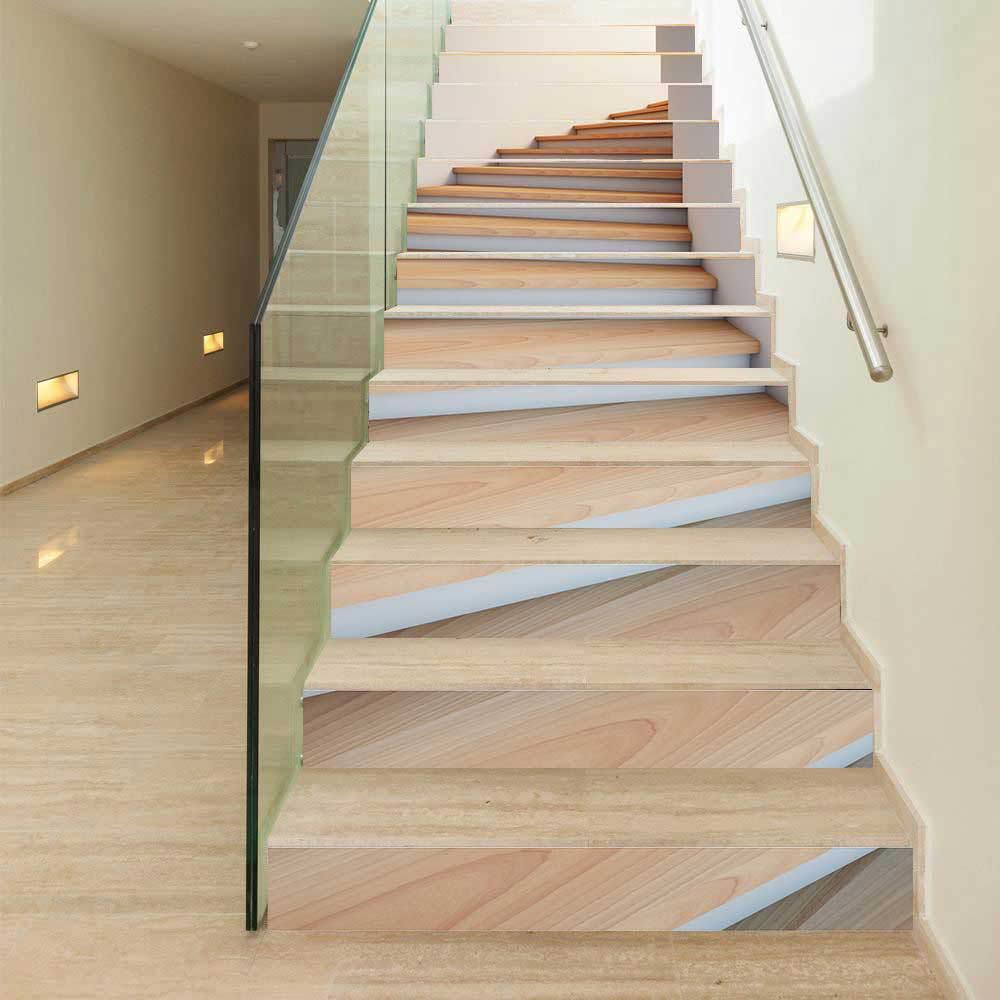 巨创跨1境货源PVC贴纸3装D自粘3片楼梯贴墙贴客DL071厅饰质楼木梯