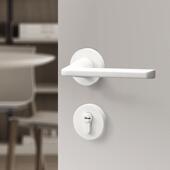 门锁室内卧室房门锁静具间家WFD用磁音分体门把手房木门锁房吸间