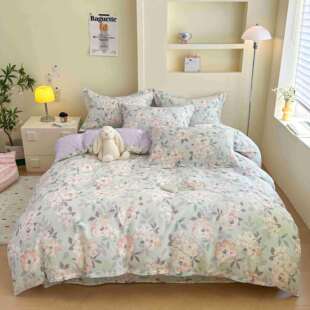 棉被床纯上四件套套床四上用品季 通用学生宿舍床IXD三件套