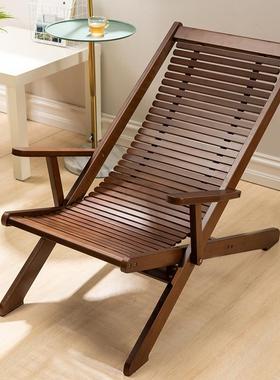 阳台家用椅江休竹躺子可折叠午休懒人午睡椅凉闲浙椅靠kby-nl背椅