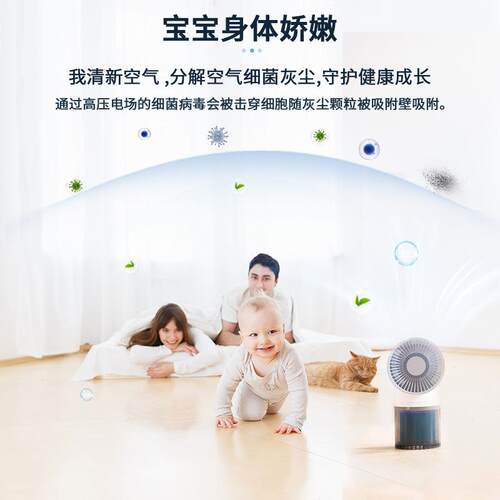 桌面小风扇空子气净化负离新款跨境F10公宿台舍家用式无叶迷你办