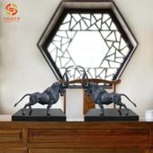 现客冲厅办公室代ZYB书摆件牛年牛气天家居摆台铸铜现货牛房摆件