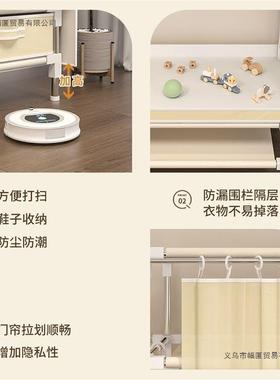 钢架落地式简易钢衣卧室家用全出租屋用布柜衣柜管加83612粗结实