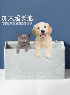 外大理石拖把池家用阳台ZG-64126卫间洗拖布槽池方生形石材户庭院