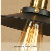 美式 乡廊村复古吊灯工业风走性书房仓库铁艺酒吧台头FLY吊单线灯