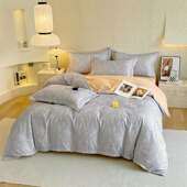 厚全棉磨毛纯棉四件套秋冬天加床全棉上用品单ZFQ被套三件套床床