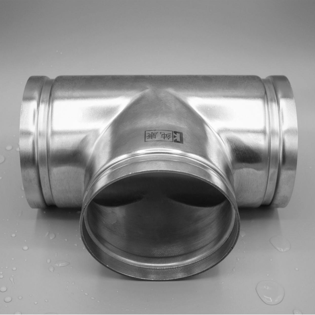薄壁不锈钢管管件不锈钢沟槽三管件等径通DN沟水槽弯法兰头不锈钢