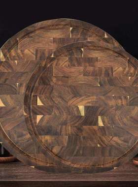 厂家批XYP发厨房切板木圆菜形相思立拼案裂板厨房工具不易实木质