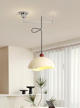鸡蛋壳吊灯油简LQZ风约温馨氛围感饭厅灯创意个性设计厅可摇奶臂