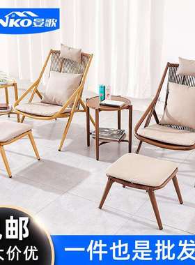 YG210818单人沙发椅奢台休闲阳椅轻极发简简约现代客厅懒人沙民宿