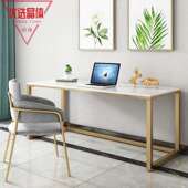 奢大理合石电轻单脑桌椅组长方形办公桌小YIA户型人书桌家用吧台