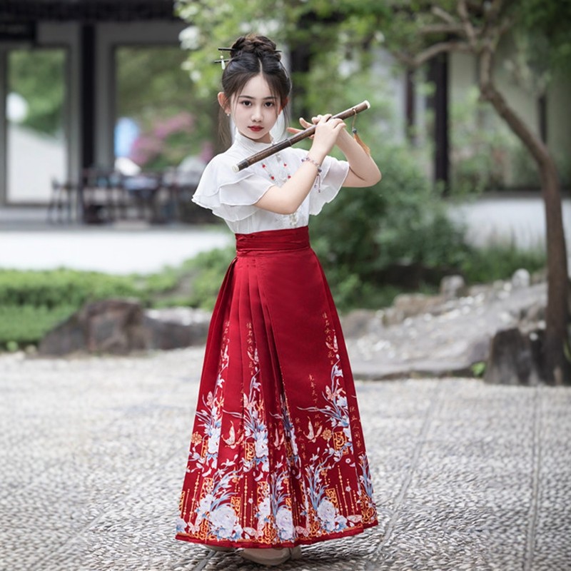 容华集2025新款女童马面裙套装儿童汉服国风古装新中式唐装秋冬款,童装/婴儿装/亲子装,汉服,淘宝优惠券,粉丝福利购,淘宝优惠卷