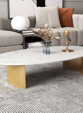 办大公接待椭圆形茶几轻奢意区式会客简约设计师创88883意小堂茶