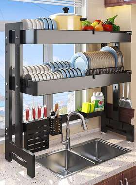 新款家用厨房水槽置物洗架多功03331可能伸缩碗面控水池台碗碟厨