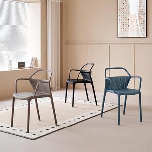 简约椅子家用阳台背休闲椅户外可叠靠放收1836纳椅商务洽椅塑料谈