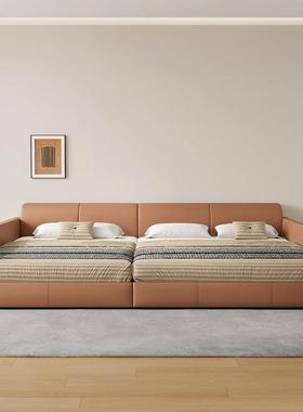 二87455胎米庭床亲子床一家三口四口家大床榻米加宽子榻母拼接床