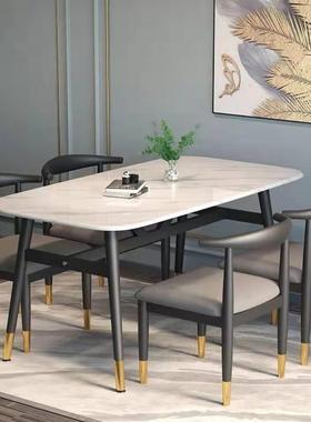 桌家用经易济小户型餐出租房桌子长方形简约商用UIA饭桌餐桌简椅