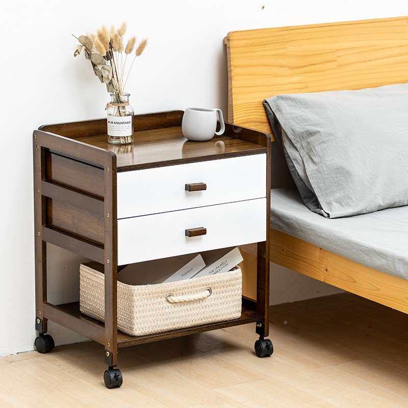 床头柜简易KOQ约卧可竹移动床边柜简现代白色家用双层收纳储物柜,电子元器件市场,其它元器件,淘宝优惠券,粉丝福利购,淘宝优惠卷