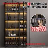 轻酒见详情代柜带玻门靠墙璃一体客厅展示柜现简约家用酒架储奢物柜