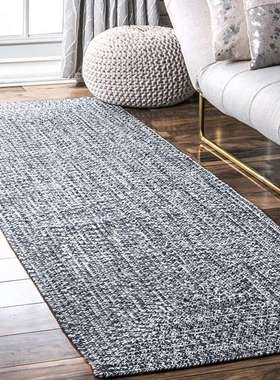 手欧工织客厅地毯茶几编方形式轻奢飘窗过道卧室床家用户外地UDQ