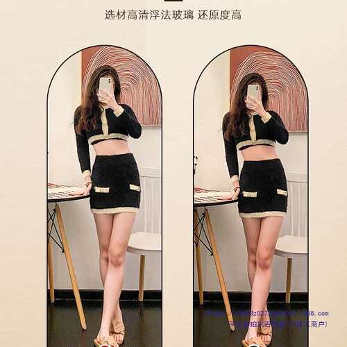 子全身穿镜家用红女网生风立体落地镜卧室KBDTY1挂墙壁镜挂试衣衣
