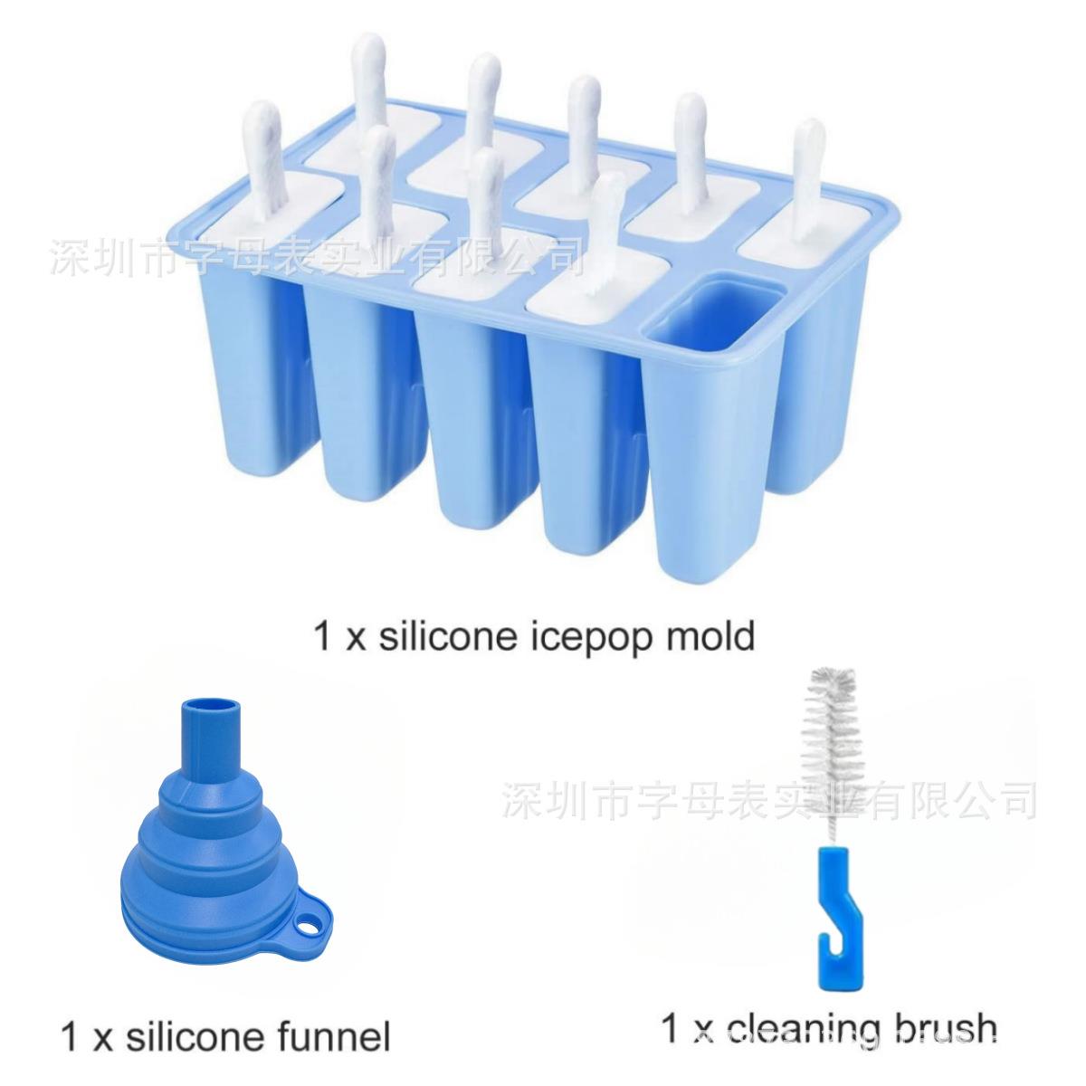 亚马逊新款制冰器硅胶冰棒模具DIY冰淇淋硅胶雪糕模具厂家