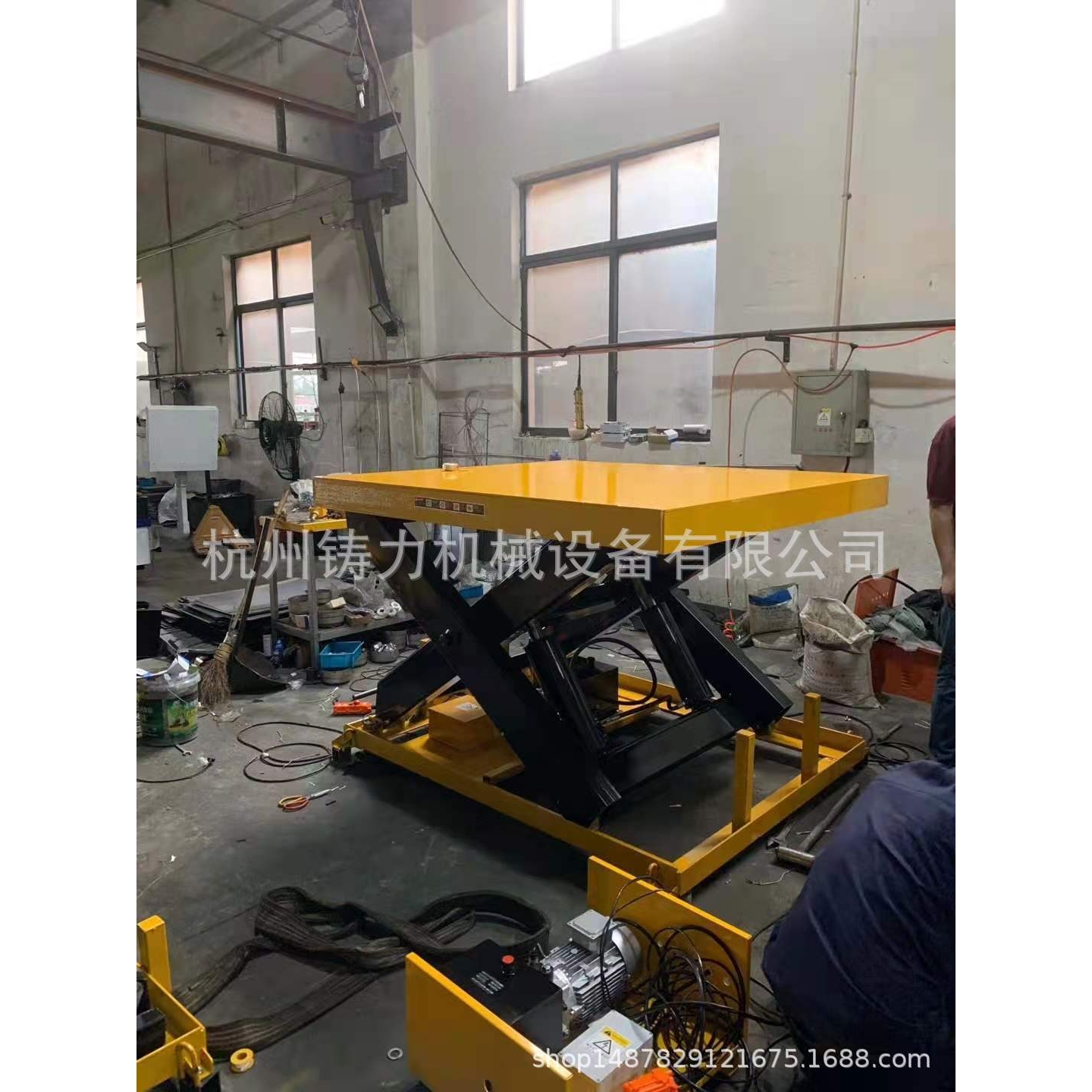 流水线上用固定电动升降平台  单叉 1吨  高1米