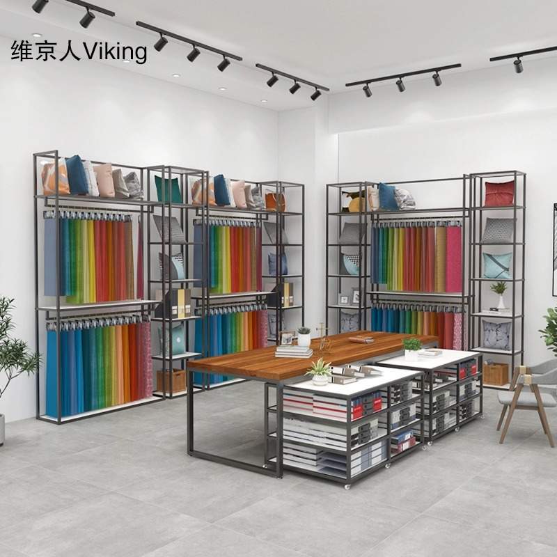 桌柜组合样品样板册收纳推拉柜墙布壁纸布料色卡烤漆工艺展柜