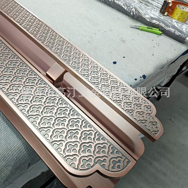 铝合金门把手玻璃门拉手超长新中式简约复古高端别墅入户大门拉手