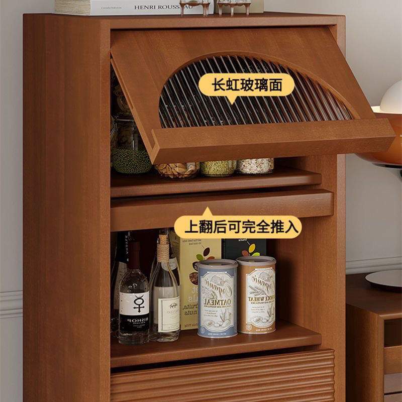 实木中古斗柜日式简约客厅立柜沙发边柜复古储物展示柜