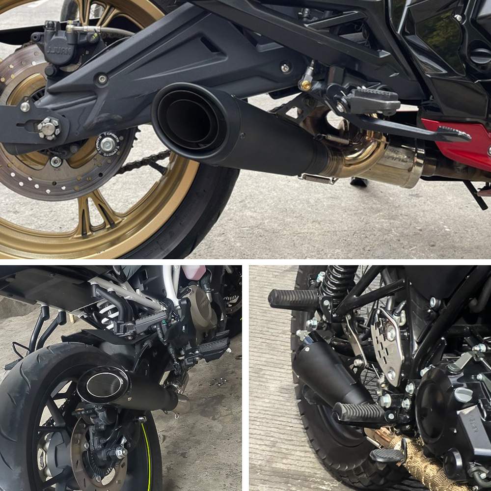 适用于追350 春风250SR 摩托机车改装 通用 SC排气管 斜口二三层