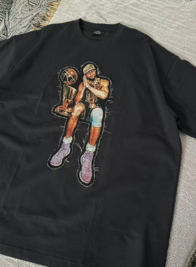 FAX NO. Remake 库里 晚安  短袖 手工制作