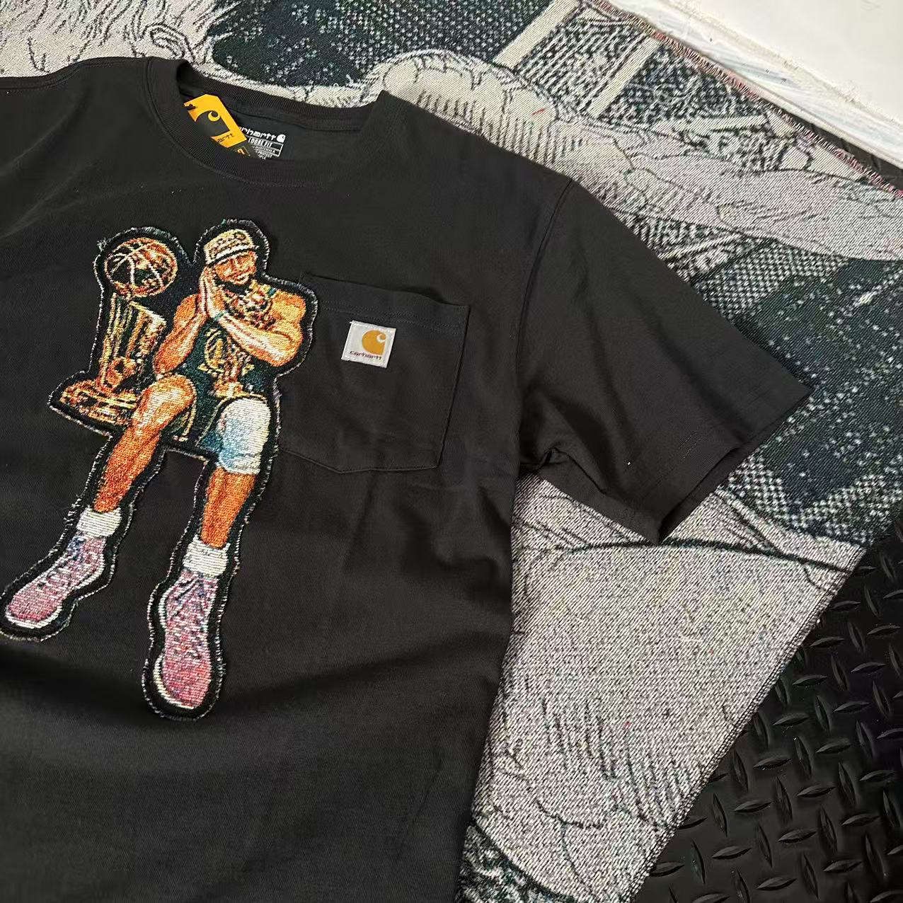 FAX NO’remake 勇士 库里 卡哈 短袖 手工定制不退换