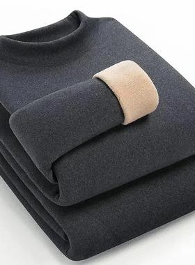 LINKE轻奢冬季加绒加厚保暖内衣套装高品质中老年大码秋衣秋裤